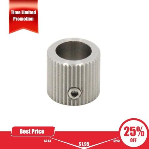 Mk7 mk8 extrusion gear 40 tooth teeth stainless steel drive gear feeding feed wheel for 3d printer extruder