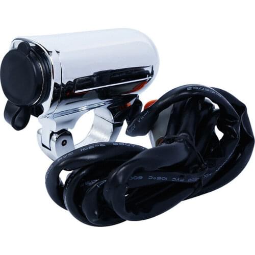 1" Handlebar Mount Power Port For Harley Heritage Softail Classic FLSTC 2011-18 Low Rider FXDLS Sportster XL 14-18 Dyna 12-17