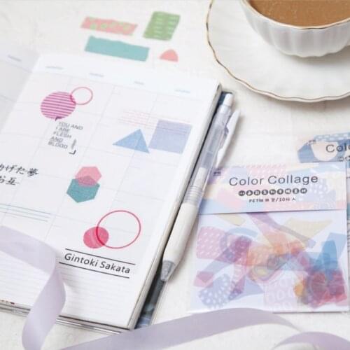 30 pcs/set Color Collage Series Writable Diary Stickers For Stationery Scrapbooking Diy Diary Album junkJournal Stick Label