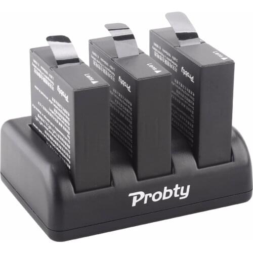 New 3-Channel USB Charger + 3Pcs AZ16-1 Replacement Battery For XiaoYi 4K Action Camera II 2 Xiaomi Yi Accessories