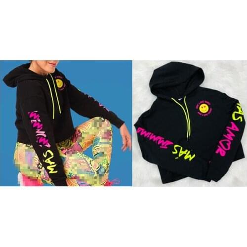 New arrive Zunba fitness have-a-nice-dance-crop-pullover- hoodie z1t02729