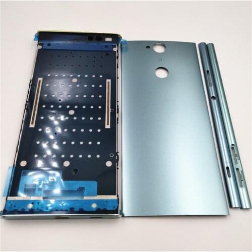 New Full Housing Middle Front Frame Bezel For Sony Xperia XA2P XA2 Plus With Battery Back Cover + Side Strip