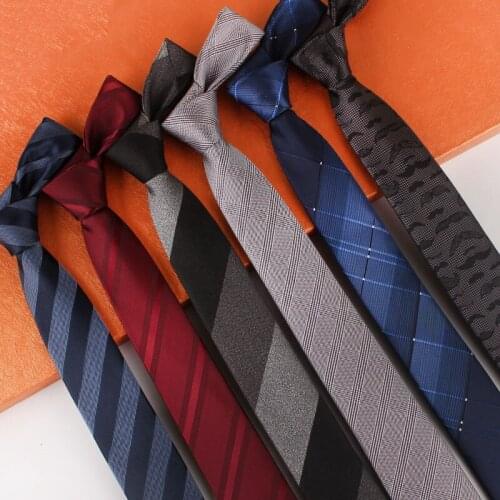2019 Brand New High Quality Mens Classic 5~6cm Slim Neck Tie Formal Business Meeting Suit Wear Neck Tie for Men with Gift Box