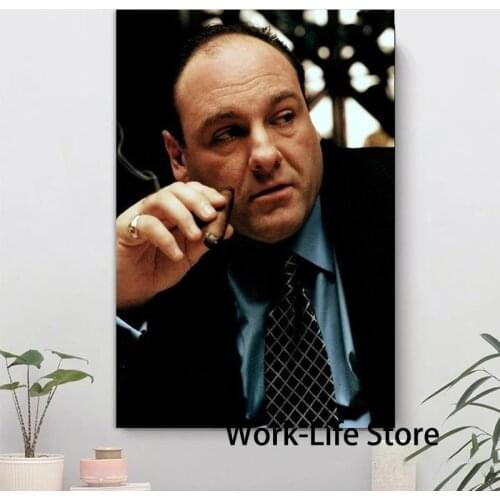 Poster and Prints Tony Soprano Gangster Classic Movie Godfather cigar Painting Wall Art Canvas Picture Living Home Room Decor