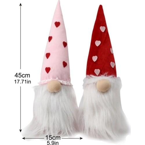 Alentines Day Dolls Crafts Window Props Handmade Diy Kids Toys Festival Supplies For Halloween Pink Red Home Decor