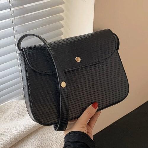 Luxury Brand Designer Crossbody Bags for Women Vintage Square Flap Bag Simple Female Shoulder Bag Solid Handbags Ladies Sac New