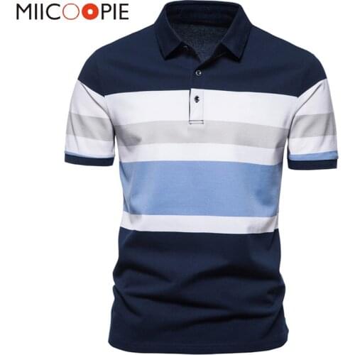 Polo Shirts For Men Patchwork Color Casual Short Sleeve Camisas Polos Chemise Summer Brand Mens Business Social Teeshirt Homme