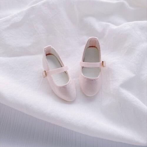 Bjd doll shoes 6 points big 1/6 points doll high heel cloth shoes pink fashion buckle shoes, Spot
