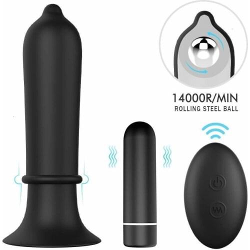 Remote Control Vibrator Anal Sex Toys Prostate Massager With 9 Vibration Silicone G-Spot Trainer Waterproof For Men Women Couple