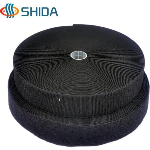 High Quality! 50mm width 25m/pair length nylon magic tape sticks Hook Loop Sewing Tape, Sew-on hook and loop