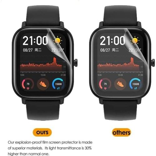 3pcs TPU Soft Screen Protector For Xiaomi Huami Amazfit GTS Smart Watch Clear Guard Cover Skin Film For Amazfit Bip Youth Lite