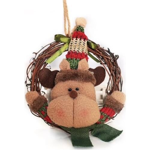 3Pcs Xmas Snowman Elk Rattan Ball Christmas Garland Birthday Party Home Party Ornaments Decoration Supplies Kids Gifts