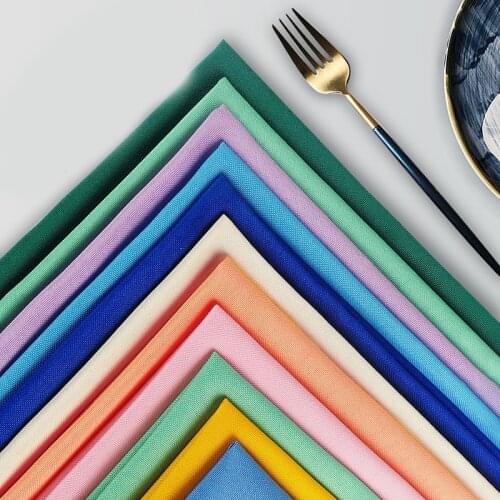 48*48cm Restaurant Wedding Party Banquet Dinner Polyester Cloth Napkins Restaurant Table Decor SP99