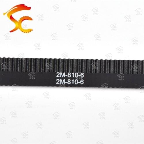 Free shipping 10pc/lot GT2 810 length 810mm width 6mm teeth 405 for 3d printer 810-2GT-6 closed-Loop rubber belt 2GT-810-6