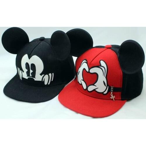 2018 New Mickey ear children Visor snapback Caps baseball Cap with ears Funny Hats spring summer Autumn hip hop boy hats gift