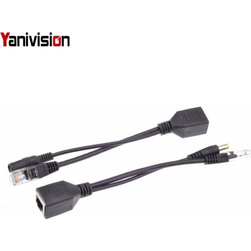 PoE Passive Cable Splitter Power Over Ethernet PoE Splitter & Injector Cable Kit PoE Adapter, POE Adaptor Cable DC 12V