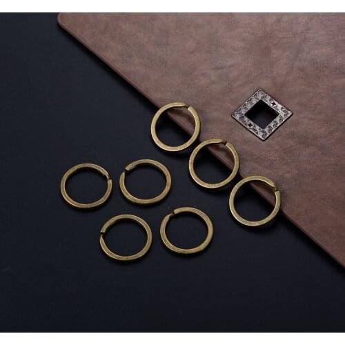 20pcs/pack llavero Antique Bronze 25MM Key Holder Iron Alloy Key Chain Accessories Fashion Keyring for women men