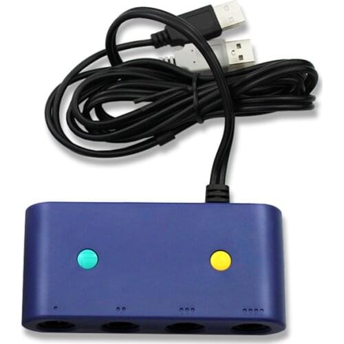 For Gamecube Controller Adapter For Nintendo Switch Wii U Pc 4 Ports With Turbo And Home Button Mode No Driver