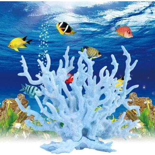 H55E Aquarium Artificial Coral Plant Resin Sea Plant Ornament Simulation Non Toxic Freshwater Saltwater Fish Tank Decoration