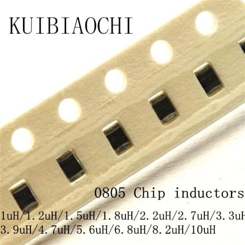 50pcs/lot SMD chip inductor 2012 0805 1uH 1.2uH 1.5uH 1.8uH 2.2uH 2.7uH 3.3uH 3.9uH 4.7uH 5.6uH 6.8uH 8.2uH 10uH