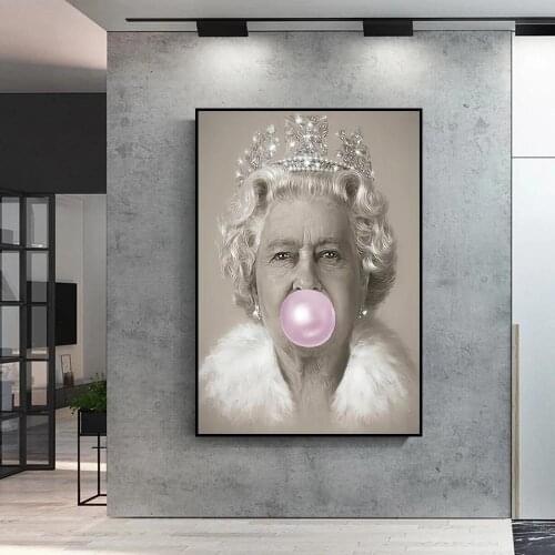 Bubblegum Queen Retro Poster Canvas Painting Print Cuadros Art Decoration Mural For Modern Home Living Room Wall Decor No Fram