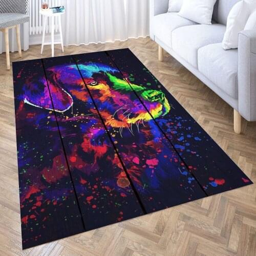Labrador Art Carpet for Living Room 3D Anime Cartoon Rug Gamer Teen Room Bedside Lounge Rug Kids Children Floor Mats