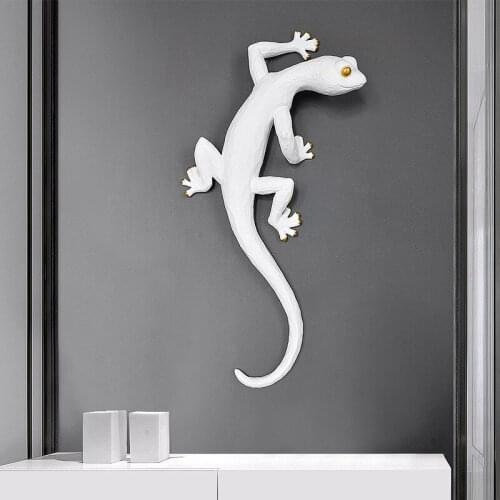 [MGT]Creative gecko animal resin wall decoration pendant modern home 3D stereo wall decoration living room background