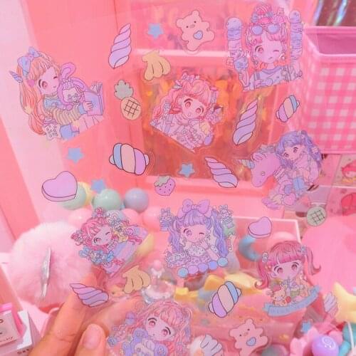 Cute Sticker Anime Diary Label Stickers Pack Decor Scrapbooking Sticker toys gifts