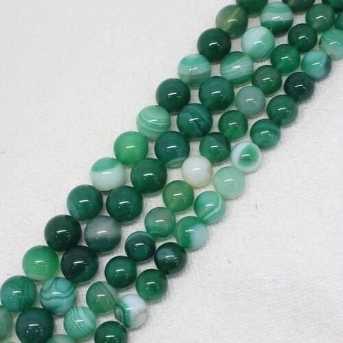 Mini.order is $7! 10,12mm Green Multicolor Stripe banded Agates Onyx Round DIY Loose Beads 15"