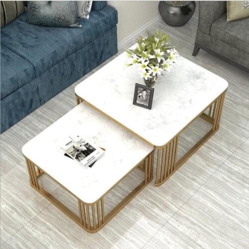 Marble square coffee table