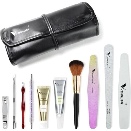 Venalisa Nail Care Tools Kit for Nail Manicure Tools Cuticle Oil Softener Nail Clipper Steel Push Nail Files Nail Art Design