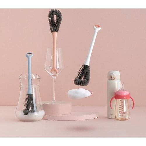New Multifunctional Water Bottle Cleaning Brush Feeder PP Washing Cleaner with Long Handle Household Cleaning Tools Accessories