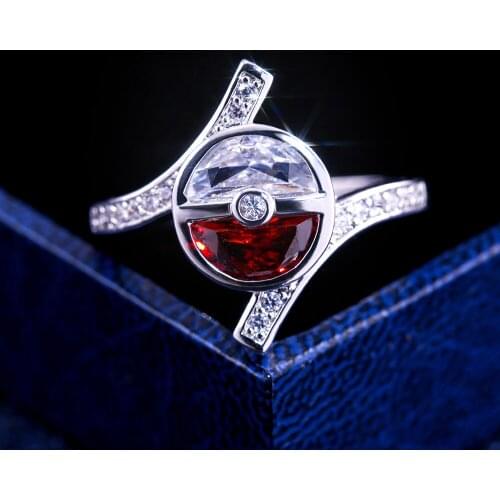 Creative Elf Ball Red White Ring Fashion Birthday Gift, Woman Four Seasons Charm Jewelry
