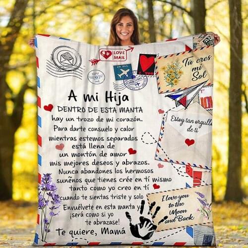 Letter Letters To My Wife Express Love Blanket 3D Print Sherpa Blanket on Bed Home Textiles Dreamlike Gift Blanket 2021 Fashion