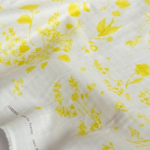 Half-Meter Japanese Nani Iro Soft Double Gauze Cotton Fabric Jardin II A