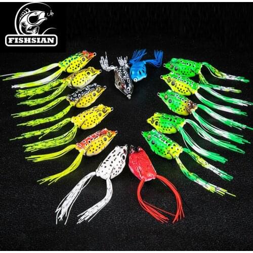 Fishsian Fishing Lures Frog Lure 5-15g Isca Artificial Soft Bait Trolling Lure High-grade Silicone Double Hook Topwater Lure
