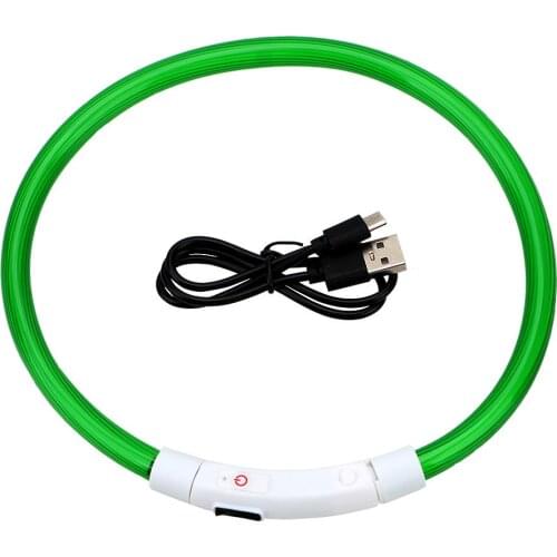 Led Usb Dog Collar Pet Dog Collar Night Dog Collars Glowing Luminous Rechargeable LED Night Safety Flashing Glow TN88