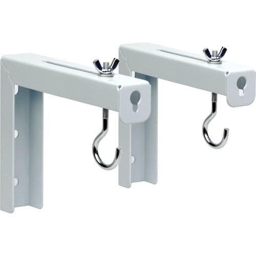 1pair Wall Mounted Hanging Heavy Duty Metal L Bracket Projector Screen With Hook