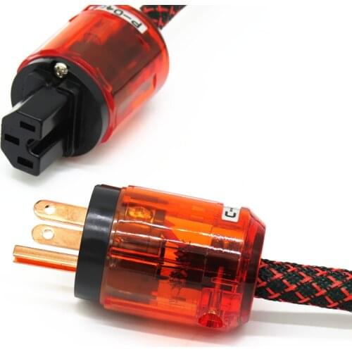 1pcs HiFi Audio US EU AC Power plug cord AU Power line AMP DVD CD Power CABLE