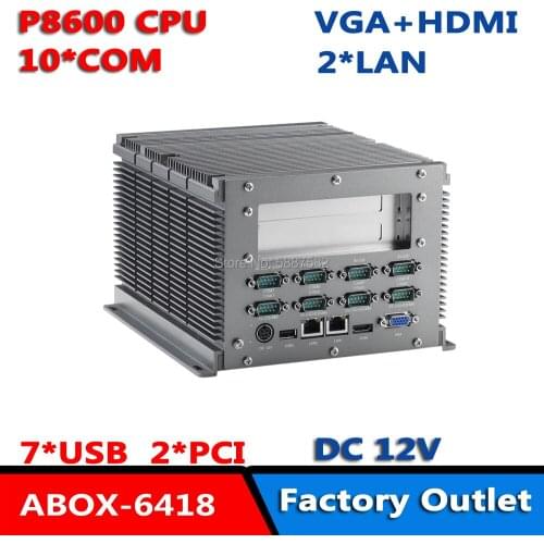 2PCI/HDMI/VGA /RS232 COM 2LAN Ultra Compact Fanless Embedded Controller PC