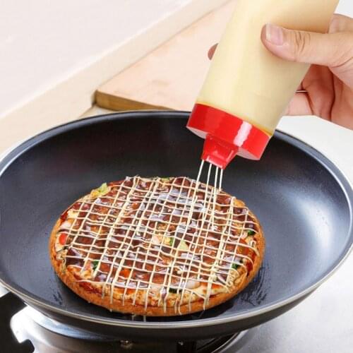 300ml 4 Holes Salad Dressing Bottle Plastic Squeeze Condiment Dispenser For Sauce Vinegar Oil Ketchup Sauces Kitchen Gadgets