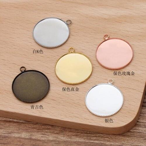 500pcs single hole teeth tray 12mm 14mm 16mm 18mm 20mm 25mm 30mm round bezel jewelry blank pendant base cabochon settings