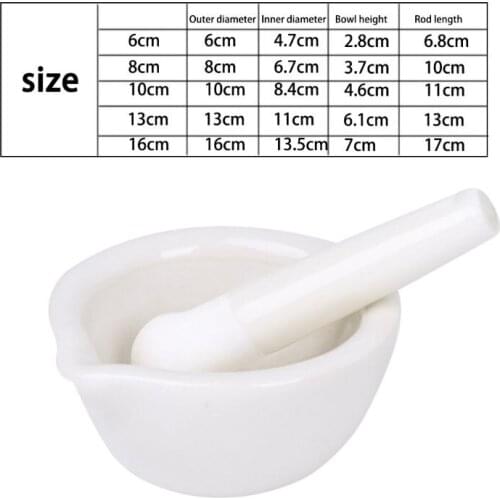 55KF Porcelain Mortar and Pestle Spice Herb Grinder Mixing Grinding Bowl Crusher Set