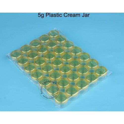 70pcs/Lot Wholesale 5g Plastic Cream Jar Yellow 5ml Lid Small Women Cosmetic Bottle Eyeshadow Pot Mini Container Sample Vial