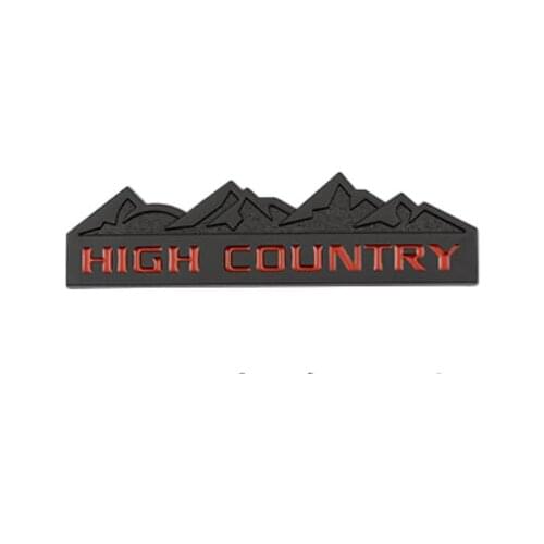 Black Metal HIGH COUNTRY 4X4 Auto Trunk Emblems Badge Decal Sticker Car Accessories Car Decor Decorations