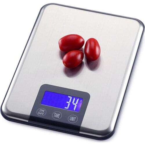 Stainless Steel Digital Kitchen Scales 10/15kg Precision Touch button Food Electronic Diet scale for Cooking Baking Measure Tool