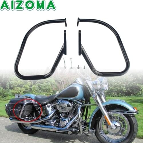 For Harley FLSTN Softail Deluxe 2005-2017 Motorcycle 7/8" Saddlebags Guard Crash Bars Left&Right Side Pannier Guard Bracket