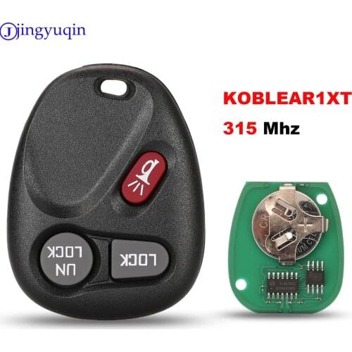Jingyuqin For Chevrolet Silverado Suburban S10 Tahoe Yukon 2002-2004 315Mhz Keyless Entry Remote Car Key Fob KOBLEAR1XT