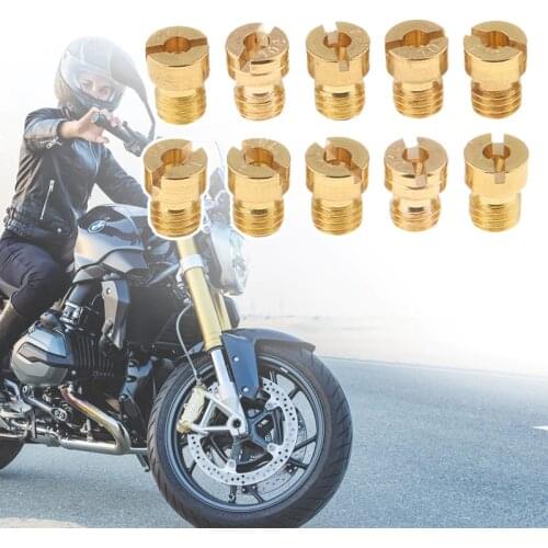 10 Pcs Motorcycle Carburetor Main Jet M5 Thread For Keihin OKO PE PWK Carburetor 108 110 112 114 115 116 118 120 122 124 Etc