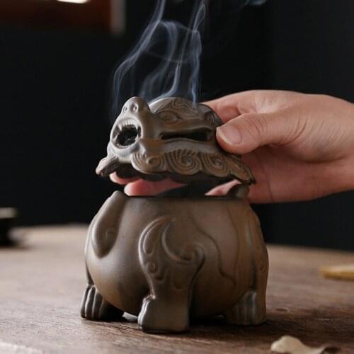 Chinese Ceramics Incense Burner Living Room Vaporizer Smoke Fountain Diffuser Insence Burner Incensario Home Decor zen decor